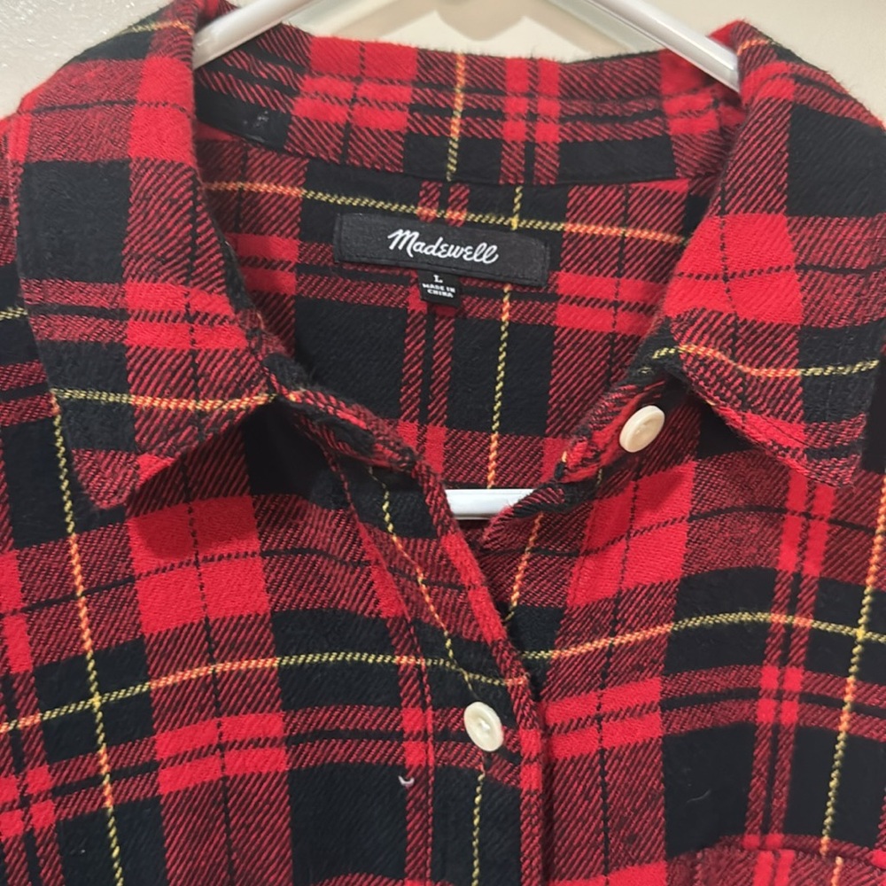 Madewell Plaid Top - Picture 2 of 4
